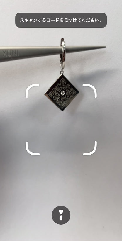 QR Code Pierce (片耳・両耳) (0.02ct)