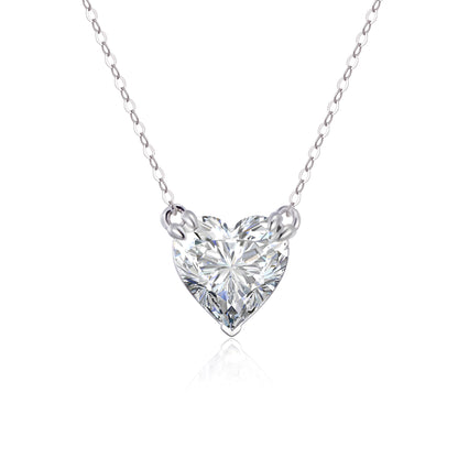 Heart Shape Diamond Double Prongs Pendant (0.30ct ~ 1.50ct)