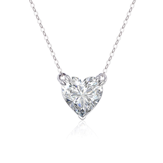 Heart Shape Diamond Double Prongs Pendant (0.30ct ~ 1.50ct)