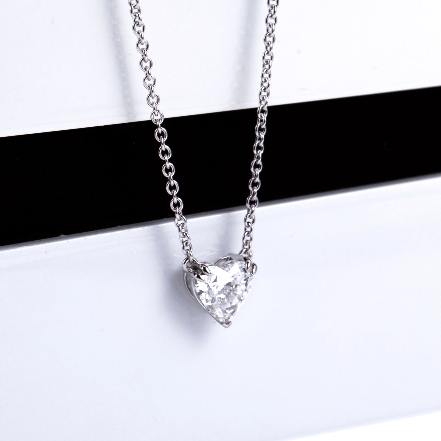 Heart Shape Diamond Double Prongs Pendant (0.30ct ~ 1.50ct)