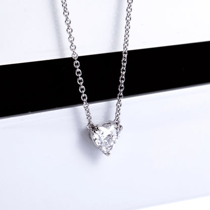 Heart Shape Diamond Double Prongs Pendant (0.30ct ~ 1.50ct)