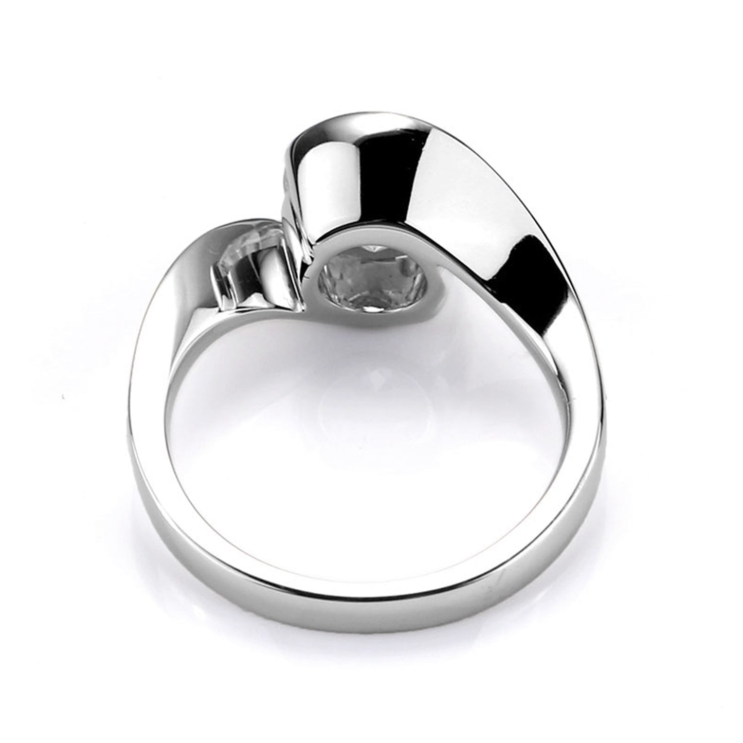 Wave Half Bezel Solitaire Diamond Ring (0.30ct ~ 1.50ct)