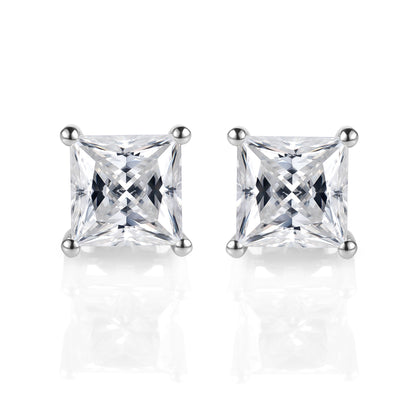 Princess Cut Studs (Double - 両耳）(0.30ct ~ 1.50ct)