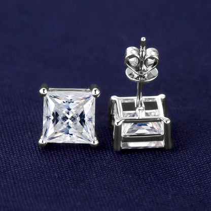 Princess Cut Stud (Single - 片耳) (0.30ct ~ 1.50ct)