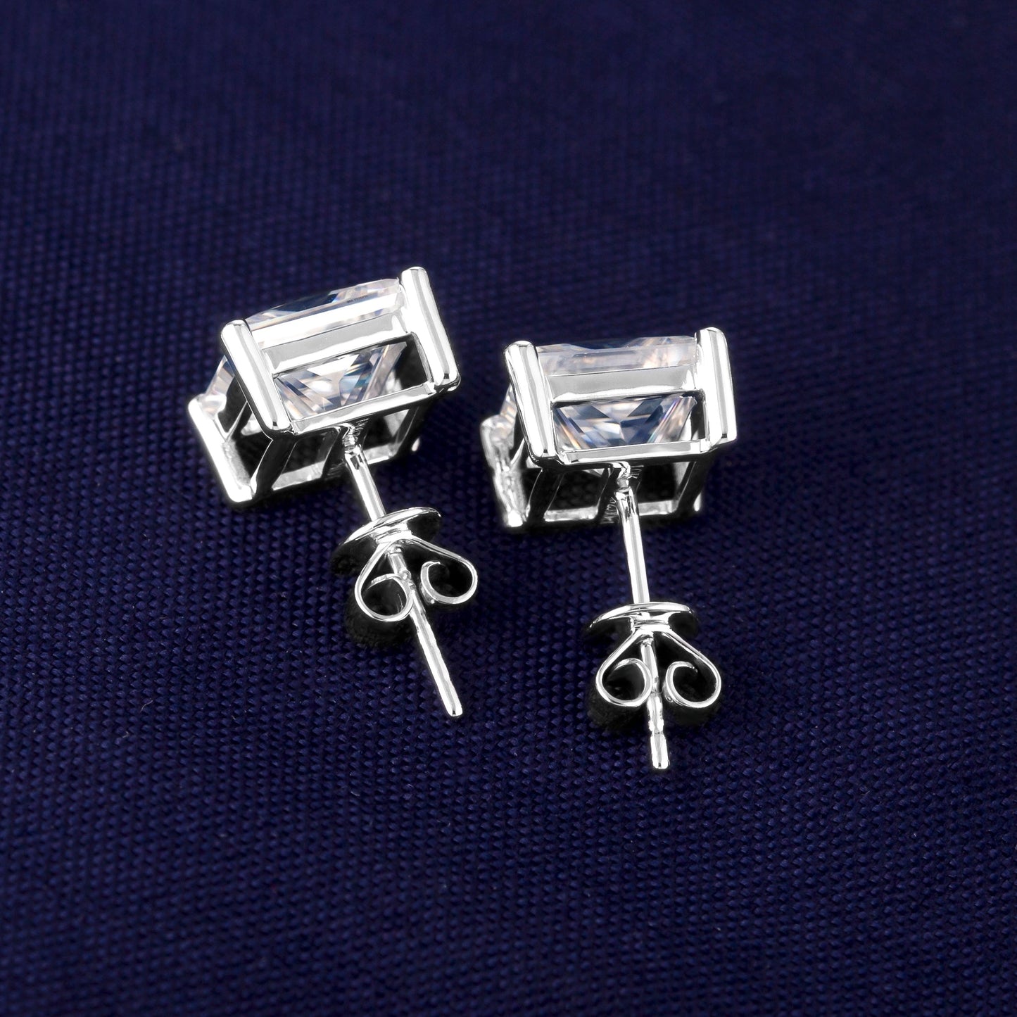 Princess Cut Stud (Single - 片耳) (0.30ct ~ 1.50ct)