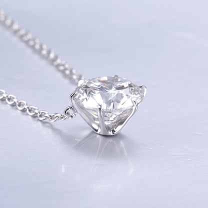 6 Prong Simple Diamond Pendant (0.30ct ~ 1.50ct)