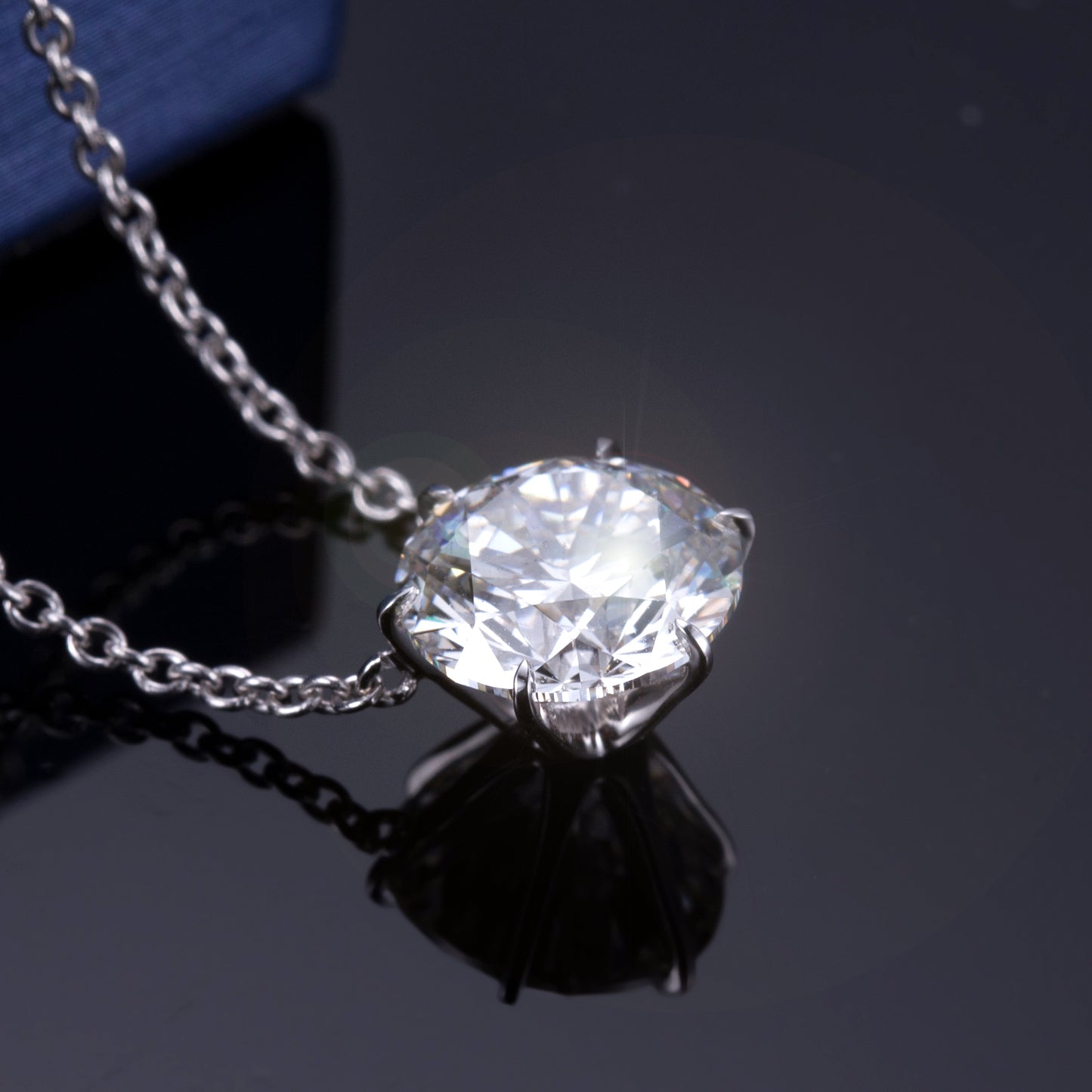 6 Prong Simple Diamond Pendant (0.30ct ~ 1.50ct)