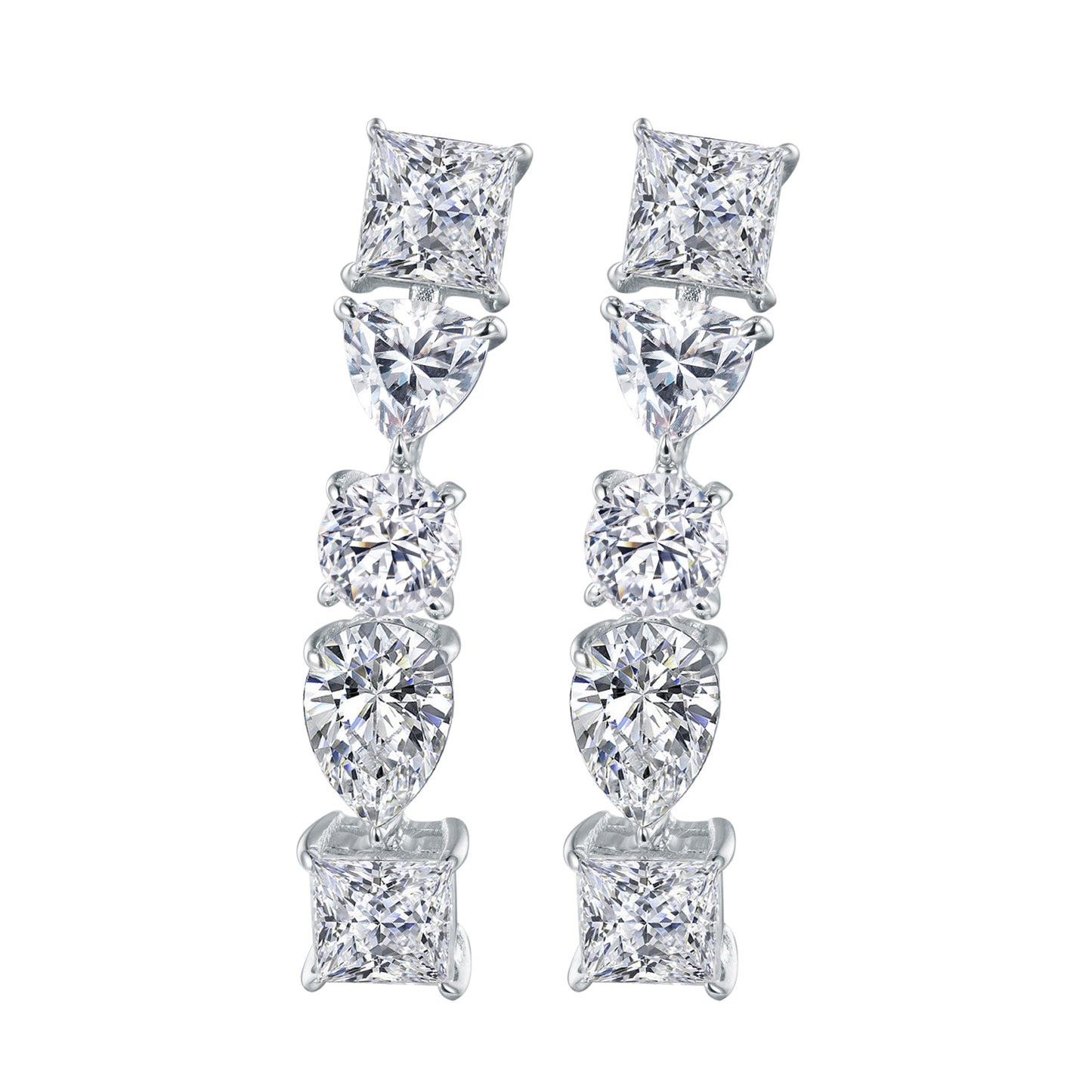 Multi Shape Diamonds Pierce (Total 1.68ct + 1.68ct)