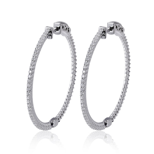 Diamond Eternity Hoop Thin Pierce (Total 0.28ct + 0.28ct)