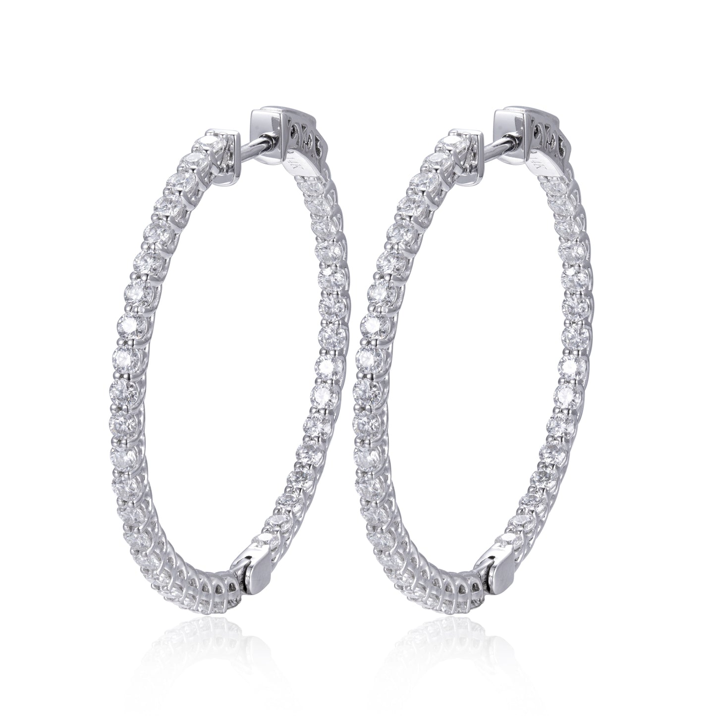 Front Diamond Hoop Pierce (Total 1.25ct + 1.25ct)