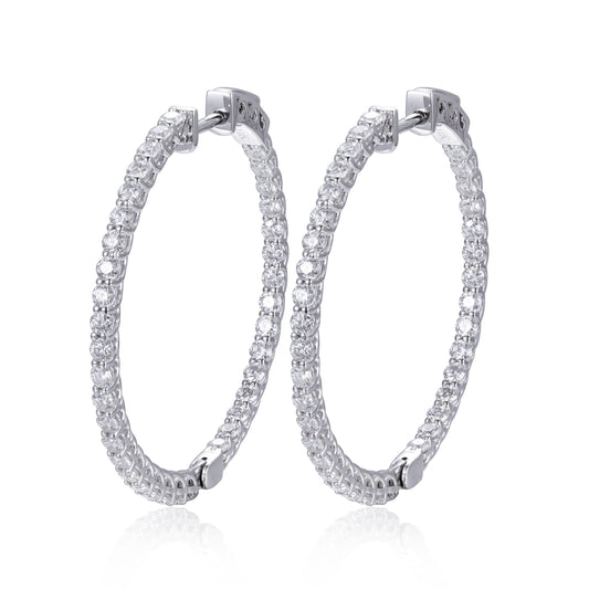 Front Diamond Hoop Pierce (Total 1.25ct + 1.25ct)