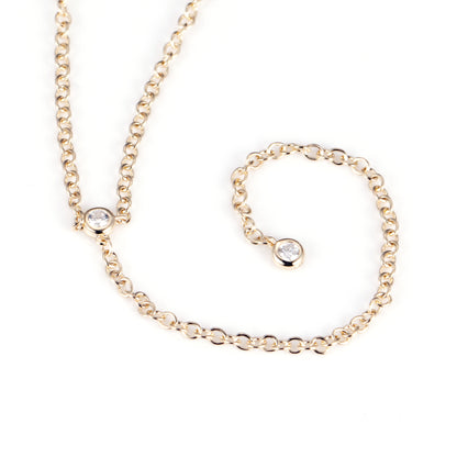 Y Line Diamond Necklace (Total 0.07ct)