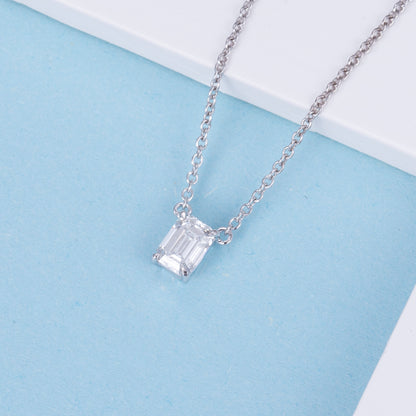 Emerald Cut Diamond Pendant (0.30ct ~ 1.50ct)