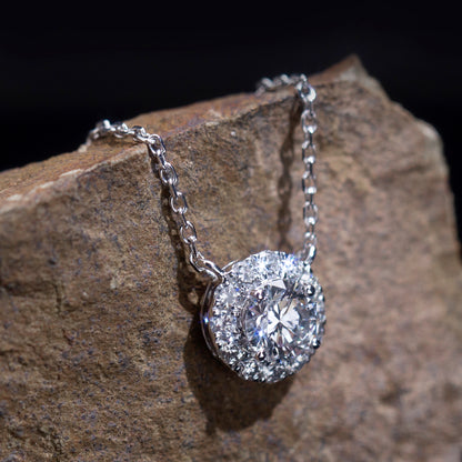 Halo Diamond Pendant (0.30ct ~ 1.50ct)