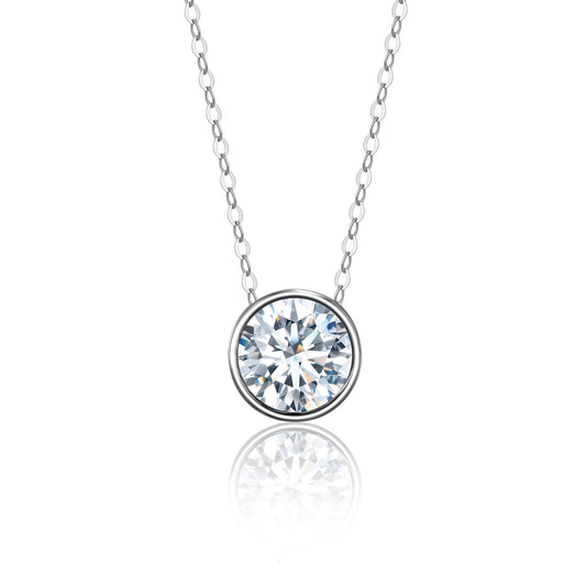 Bezel Setting Solitaire Diamond Pendant (0.30ct ~ 1.50ct)